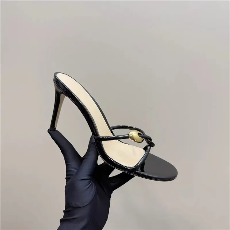 Aligaia Women Red Patent Leather High Heel Mules Sandals Gold Buckle Thin Strap Slippers Elegant Party Wedding Summer Sandalias
Aligaia Women Red Patent Leather High Heel Mules Sandals Gold Buckle Thin Strap Slippers Elegant Party Wedding Summer Sandalias