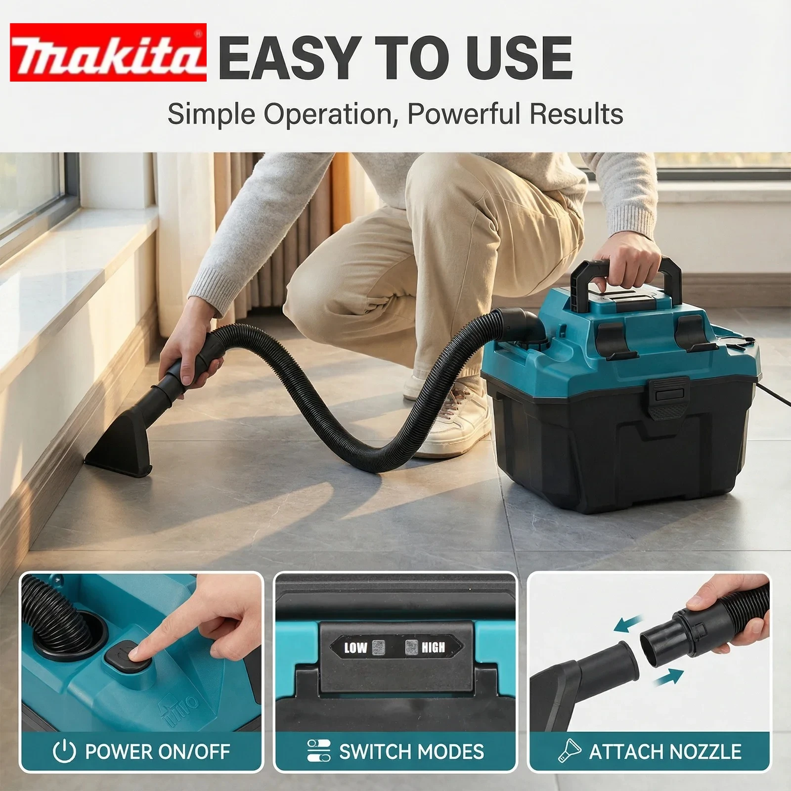 Makita Brushless Podofo Wet & Dry Vacuum Cleaner for Home Industry Dust Collector Cleaner Vacuum Cleaner for 18V Battery
Makita Brushless Podofo Wet & Dry Vacuum Cleaner for Home Industry Dust Collector Cleaner Vacuum Cleaner for 18V Battery