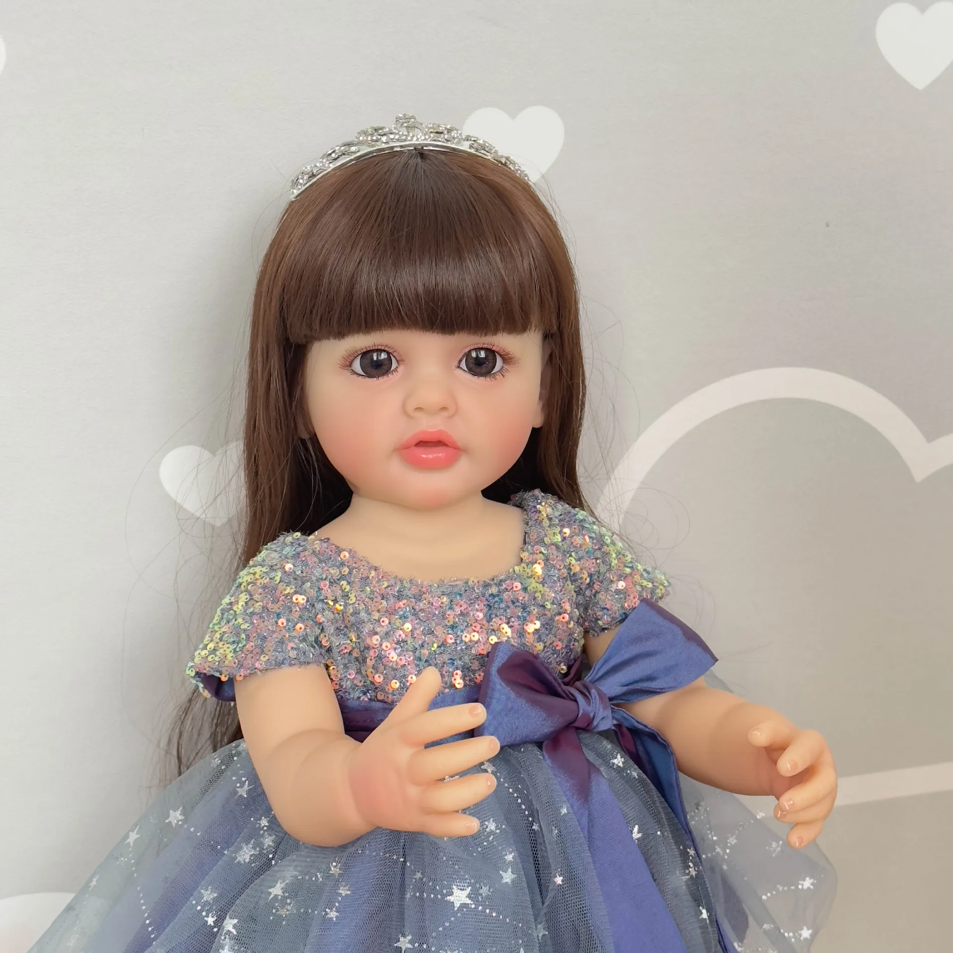 Reborn Baby силиконовая виниловая игрушка принцессы всего тела 55 см для девочек Bebe, сопровождающая игрушка, реалистичный приятный рождественский подарок для новорожденных
Reborn Baby силиконовая виниловая игрушка принцессы всего тела 55 см для девочек Bebe, сопровождающая игрушка, реалистичный приятный рождественский подарок для новорожденных