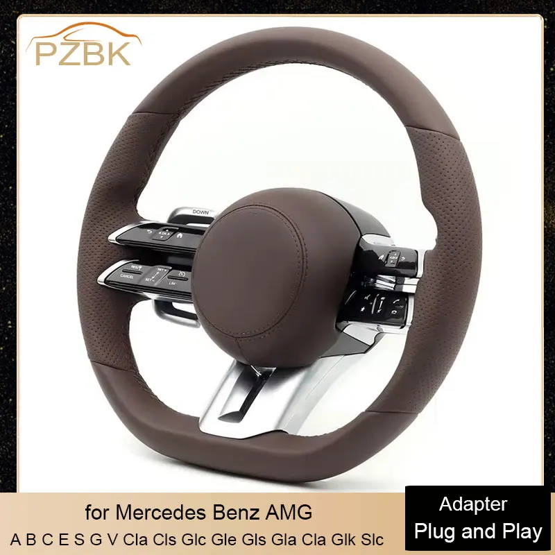 Brown Car Steering Wheel for Mercedes Benz AMG W204 W205 W222 W464 G350 G63 G65 G500 GLE53 GLE63 Cls Glc Gle Gls Gla Cla Glk Slc
Brown Car Steering Wheel for Mercedes Benz AMG W204 W205 W222 W464 G350 G63 G65 G500 GLE53 GLE63 Cls Glc Gle Gls Gla Cla Glk Slc
