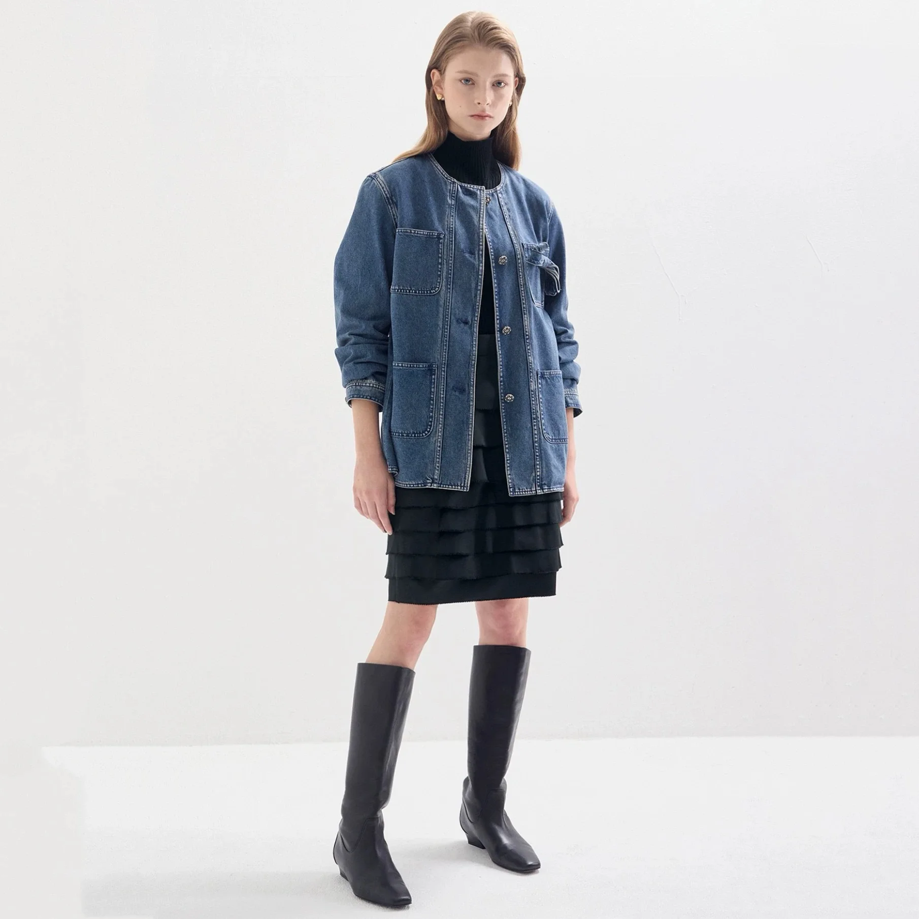 Lemon CheeseLAN25 Осенняя прямая облегающая джинсовая куртка с круглым вырезом на пуговицах и узлом, повседневная женская одежда...
Lemon CheeseLAN25 Осенняя прямая облегающая джинсовая куртка с круглым вырезом на пуговицах и узлом, повседневная женская одежда...