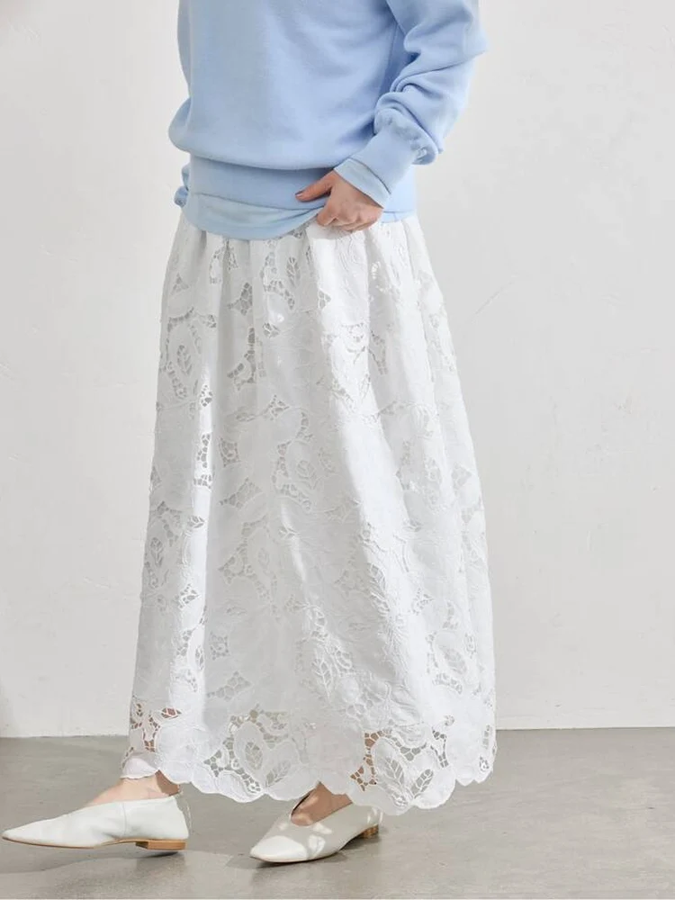 High Waist Lace Flower Casual Versatile Midi Skirt Elastic Waist New Summer 2026 IENA Beautiful A-Line Loose Fit Polyester Fiber
High Waist Lace Flower Casual Versatile Midi Skirt Elastic Waist New Summer 2026 IENA Beautiful A-Line Loose Fit Polyester Fiber