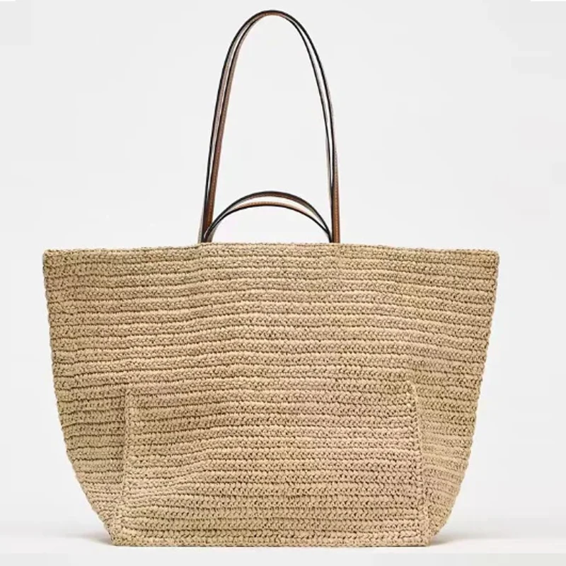 Large Capacity Straw Tote Bag Designer Women Handbags Handmade Woven Summer Beach Bag Big Shopper Purses
Large Capacity Straw Tote Bag Designer Women Handbags Handmade Woven Summer Beach Bag Big Shopper Purses