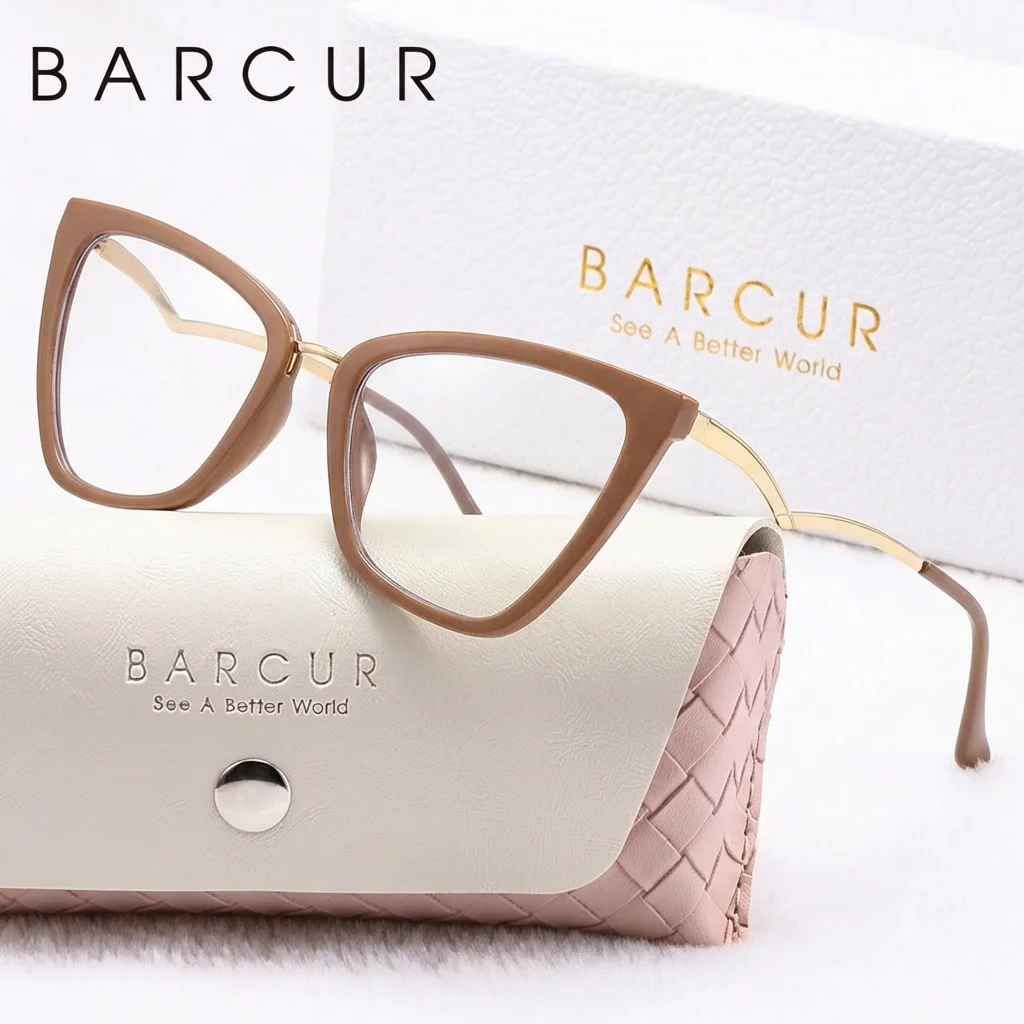BARCUR Vintage Cat Eye Eyeglasses, Tortoiseshell Frame with Gold Temples, Fashionable for Daily Wear
BARCUR Vintage Cat Eye Eyeglasses, Tortoiseshell Frame with Gold Temples, Fashionable for Daily Wear