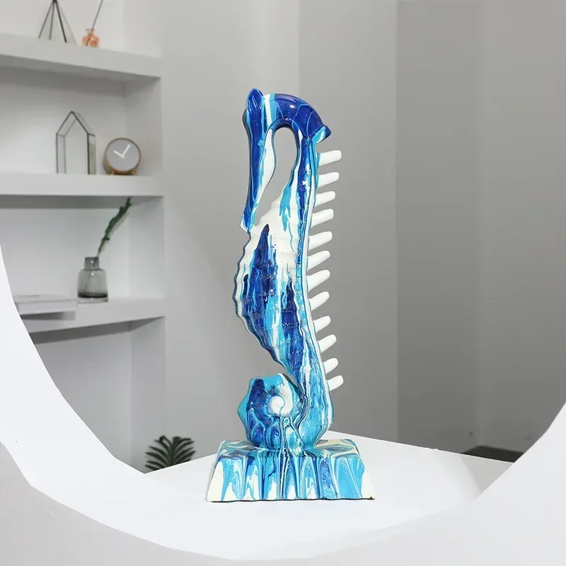 Colored resin crafts animal three-dimensional sea horse modern creative home living room decoration ornaments
Colored resin crafts animal three-dimensional sea horse modern creative home living room decoration ornaments