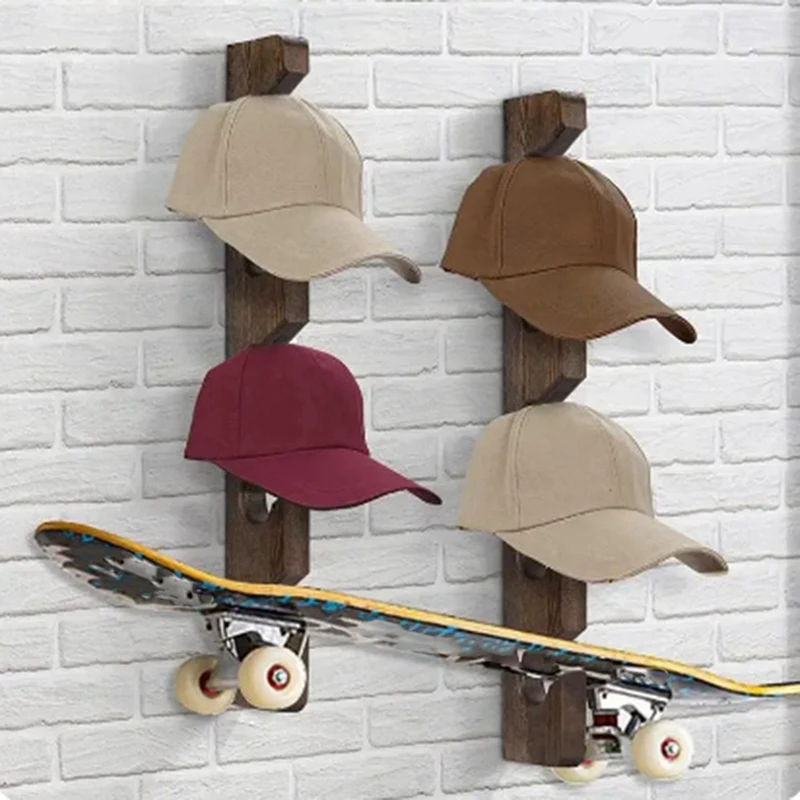 Wooden Hat Hanger for Baseball Cap Home -Saving Wooden Organizer with Display Shelf Imitation Walnut Color
Wooden Hat Hanger for Baseball Cap Home -Saving Wooden Organizer with Display Shelf Imitation Walnut Color