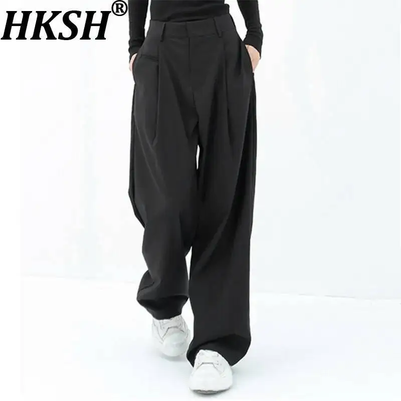 HKSH New Trendy Men's Loose Straight Suit-Pants Versatile Wrinkle-free Drapey Floor-length Wide-leg Casual Trousers Chic HK24088
HKSH New Trendy Men's Loose Straight Suit-Pants Versatile Wrinkle-free Drapey Floor-length Wide-leg Casual Trousers Chic HK24088