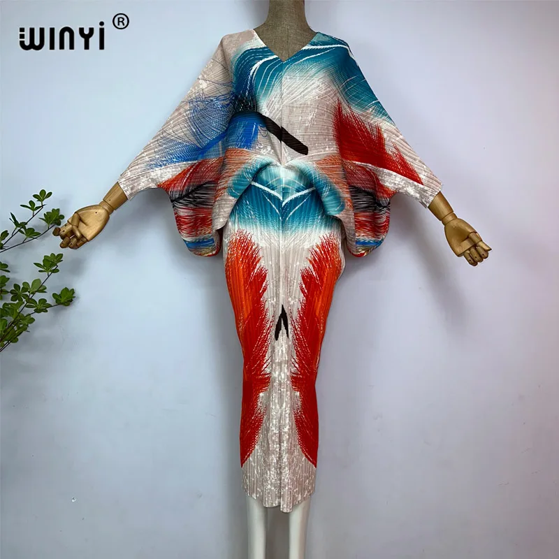WINYI V-neck Fashion Women Sexy Boho Casual silk Floral Vintage printing Evening Party Beach Long Middle East Crumpled dress
WINYI V-neck Fashion Women Sexy Boho Casual silk Floral Vintage printing Evening Party Beach Long Middle East Crumpled dress