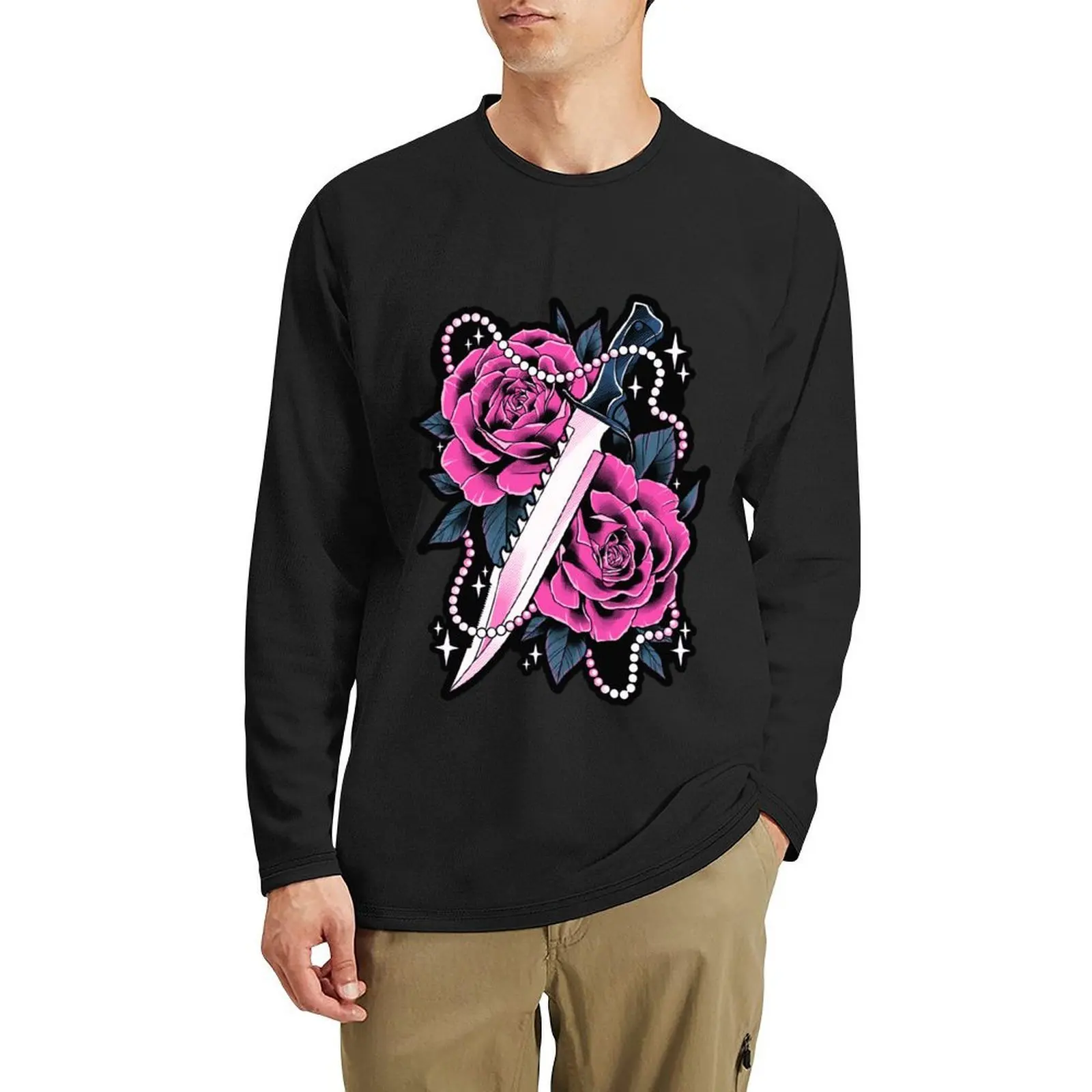 Knife and Roses Long T-Shirt t shirt man black t shirts Aesthetic clothing aesthetic clothes mens graphic t-shirts
Knife and Roses Long T-Shirt t shirt man black t shirts Aesthetic clothing aesthetic clothes mens graphic t-shirts