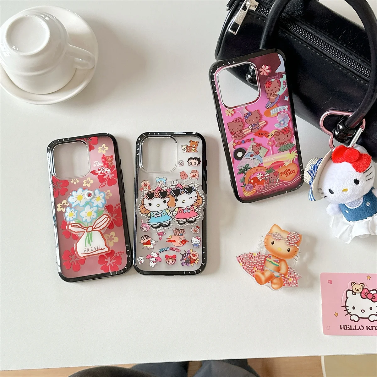 Hello Kitty Bow Cute Kitty Sticker with Bracket Plus Lanyard Phone Case for IPhone 16 15 14 13 Pro Max Transparent Shockproof
Hello Kitty Bow Cute Kitty Sticker with Bracket Plus Lanyard Phone Case for IPhone 16 15 14 13 Pro Max Transparent Shockproof