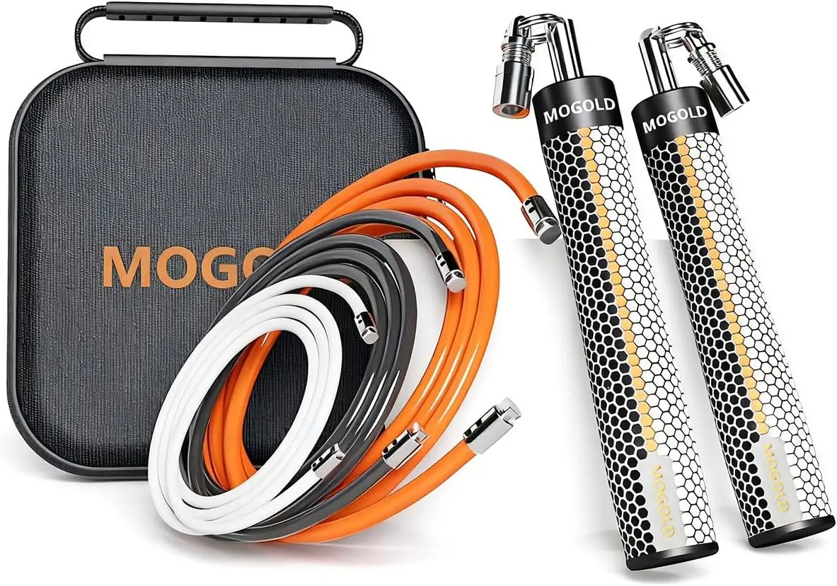 Adjustable Weighted Jump Rope with Interchangeable Weights - 360 Spin, Leather Grip for Fitness & Weight Loss
Adjustable Weighted Jump Rope with Interchangeable Weights - 360 Spin, Leather Grip for Fitness & Weight Loss