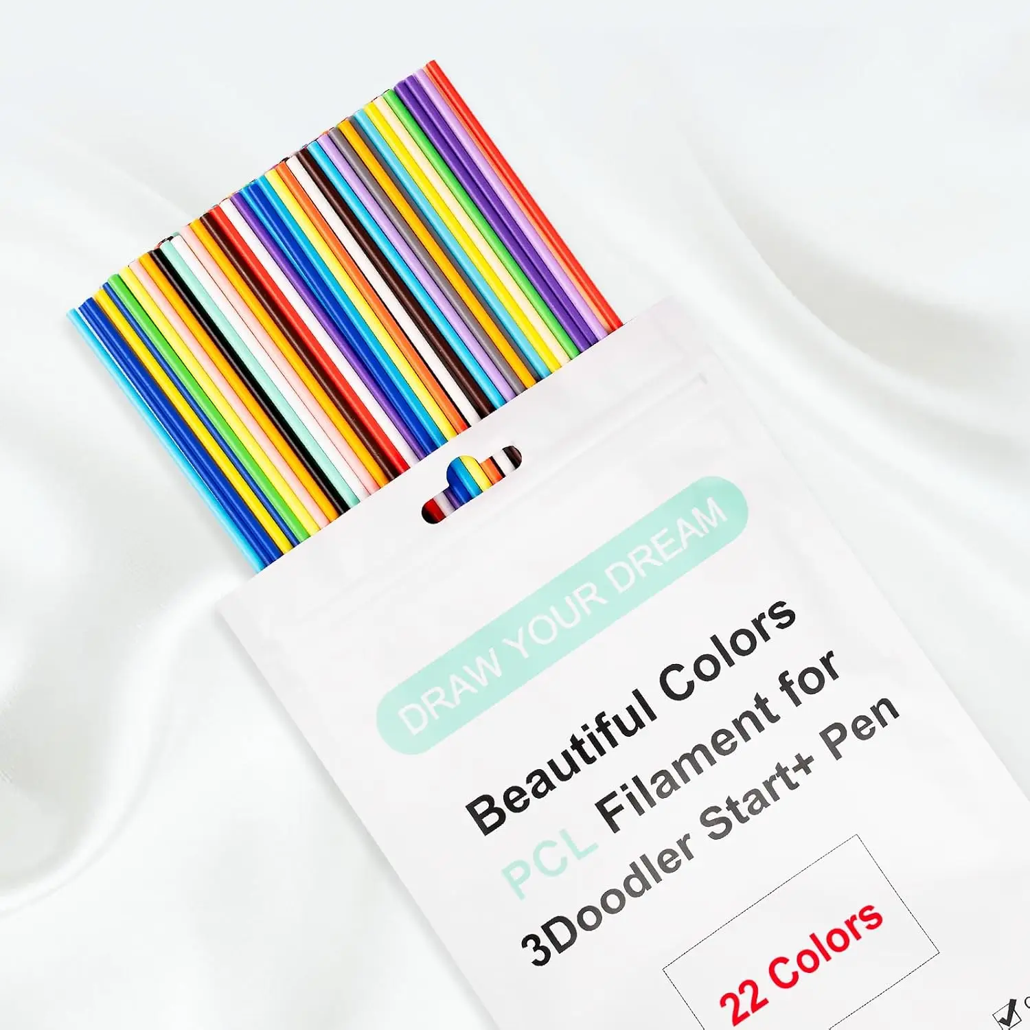 22 Colors PCL Filament Refills for 3Doodler Start+ 3D Pen, Low Temp, Safe, 110 pcs
22 Colors PCL Filament Refills for 3Doodler Start+ 3D Pen, Low Temp, Safe, 110 pcs