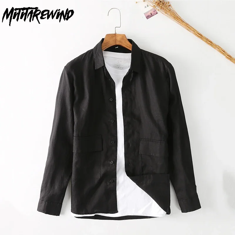 Pure Linen Shirts for Men Summer Breathable Beach Long Sleeve Shirt with Pockets Mens Designer Clothes Harajuku Retro Loose Top
Pure Linen Shirts for Men Summer Breathable Beach Long Sleeve Shirt with Pockets Mens Designer Clothes Harajuku Retro Loose Top