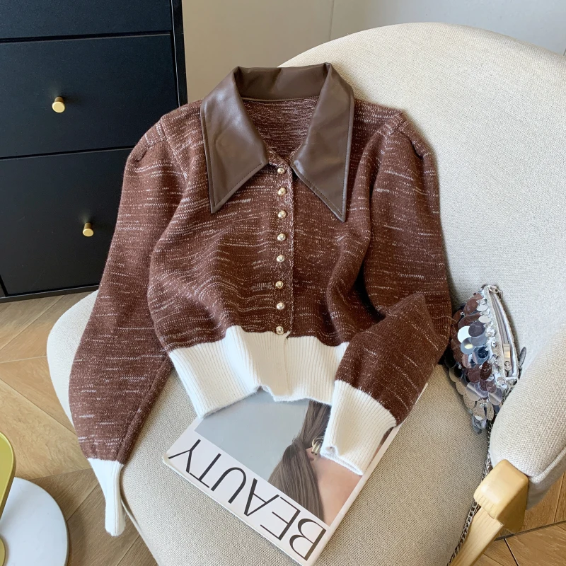 Women's Autumn/Winter Splicing Collar Long Sleeve Sweater Fashion Y2K Korean Retro 90s Academy 2000s Top Sweater 2024 Clothing
Women's Autumn/Winter Splicing Collar Long Sleeve Sweater Fashion Y2K Korean Retro 90s Academy 2000s Top Sweater 2024 Clothing