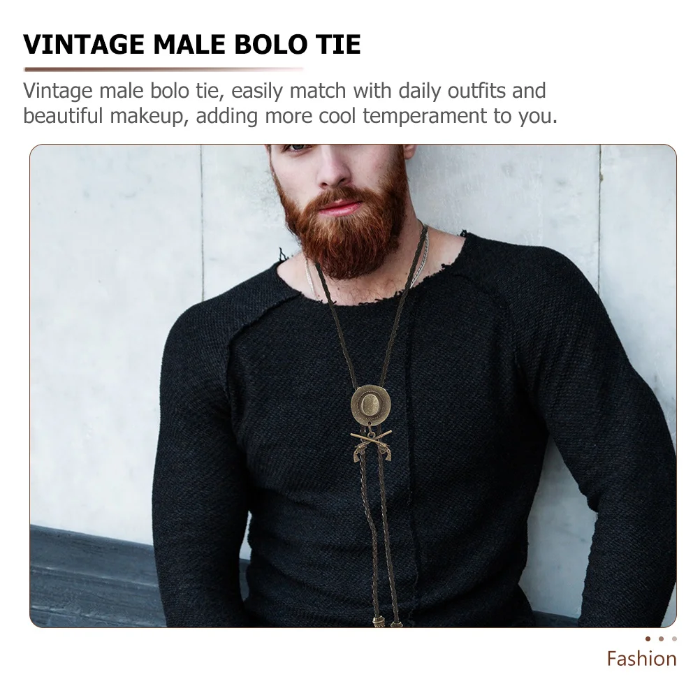 2Pcs Vintage Bolo Tie Mens Bolo Necklace Adjustable Necktie Cowboy Accessories for Daily Party Prom Accessories for Men 
2Pcs Vintage Bolo Tie Mens Bolo Necklace Adjustable Necktie Cowboy Accessories for Daily Party Prom Accessories for Men