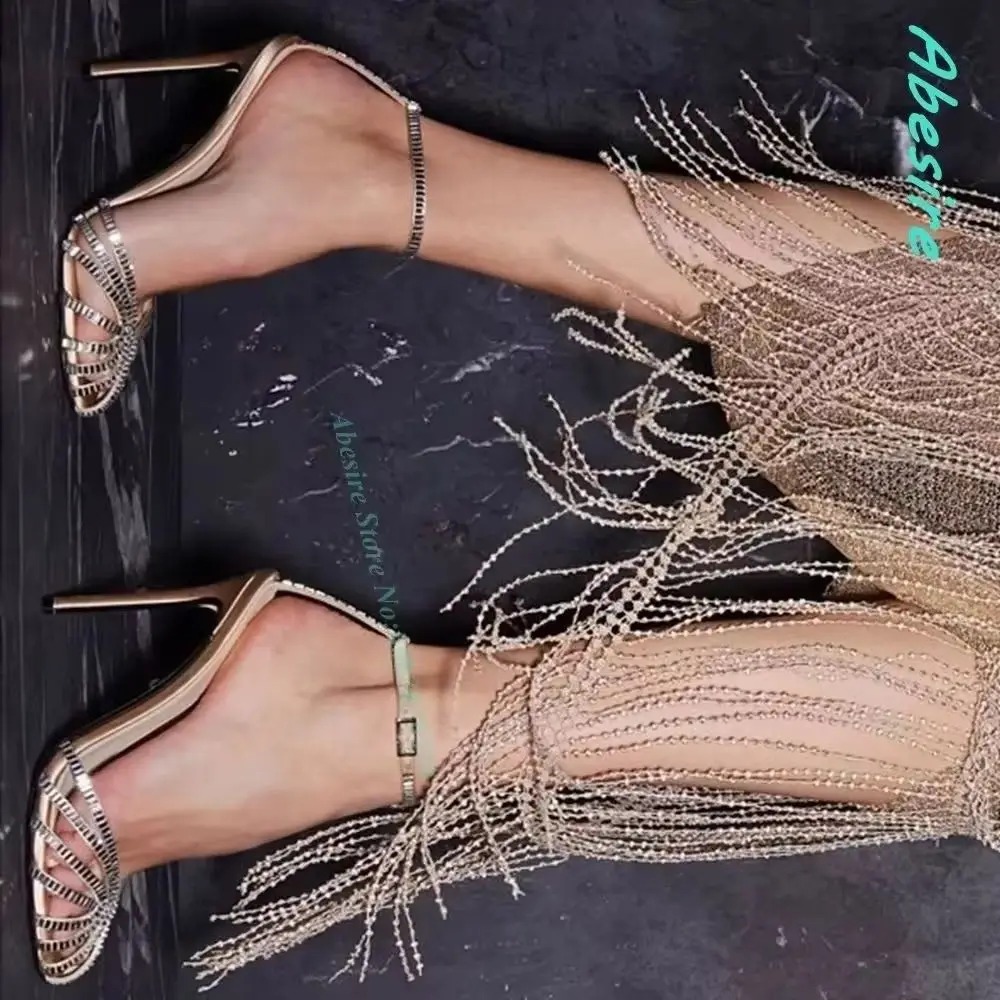 Gold Crystal Patchwork Hollow Out Sandals Round Toe Open Toe Ankle Buckle Women's Sandals Sexy Dinner Party Fashion Shoes 2026
Gold Crystal Patchwork Hollow Out Sandals Round Toe Open Toe Ankle Buckle Women's Sandals Sexy Dinner Party Fashion Shoes 2026
