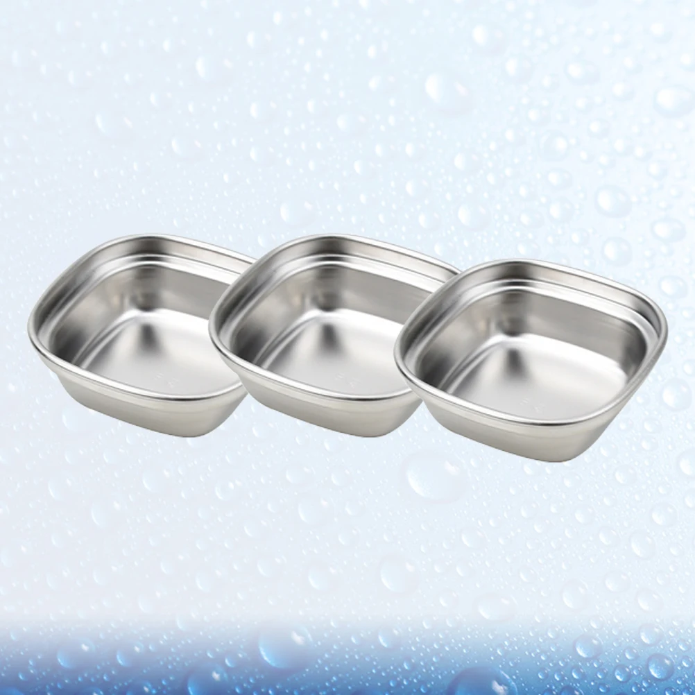 3 Pcs Seasoning Dish Small Dishes for Dipping Sauce Snack Bowl Condiment Bowls Stainless Steel Silver Plate
3 Pcs Seasoning Dish Small Dishes for Dipping Sauce Snack Bowl Condiment Bowls Stainless Steel Silver Plate
