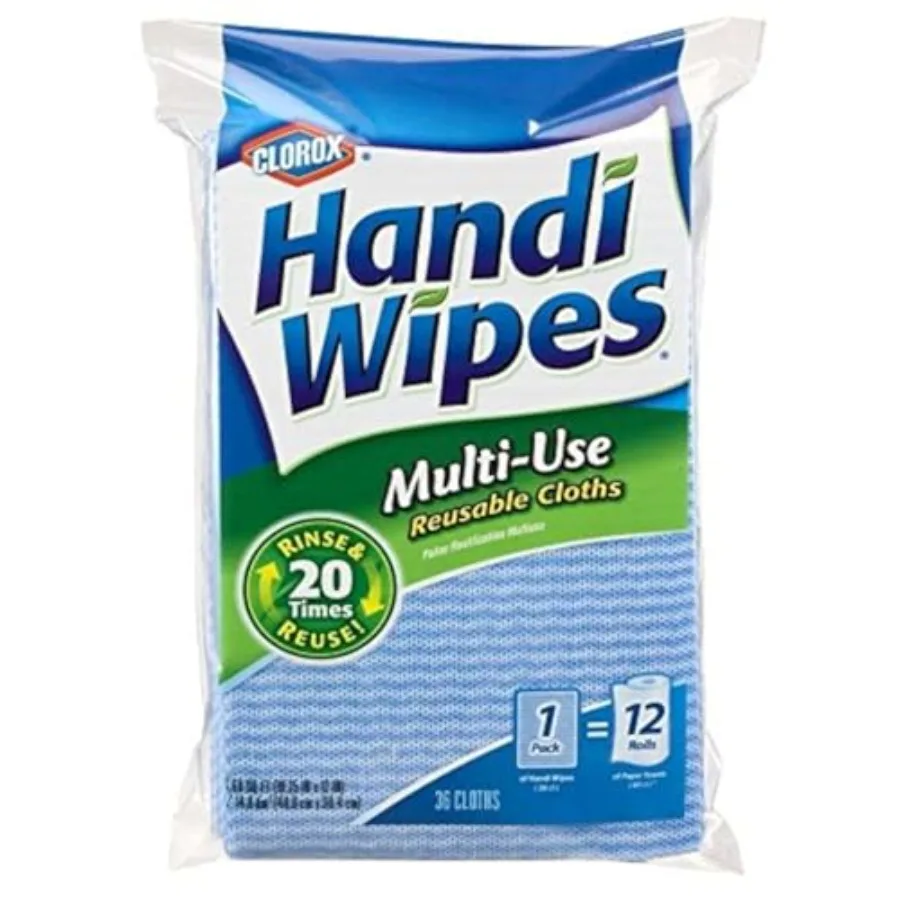 Handi Wipes Clorox Multi-Use Reuseable Cloths, 36 Count
Handi Wipes Clorox Multi-Use Reuseable Cloths, 36 Count