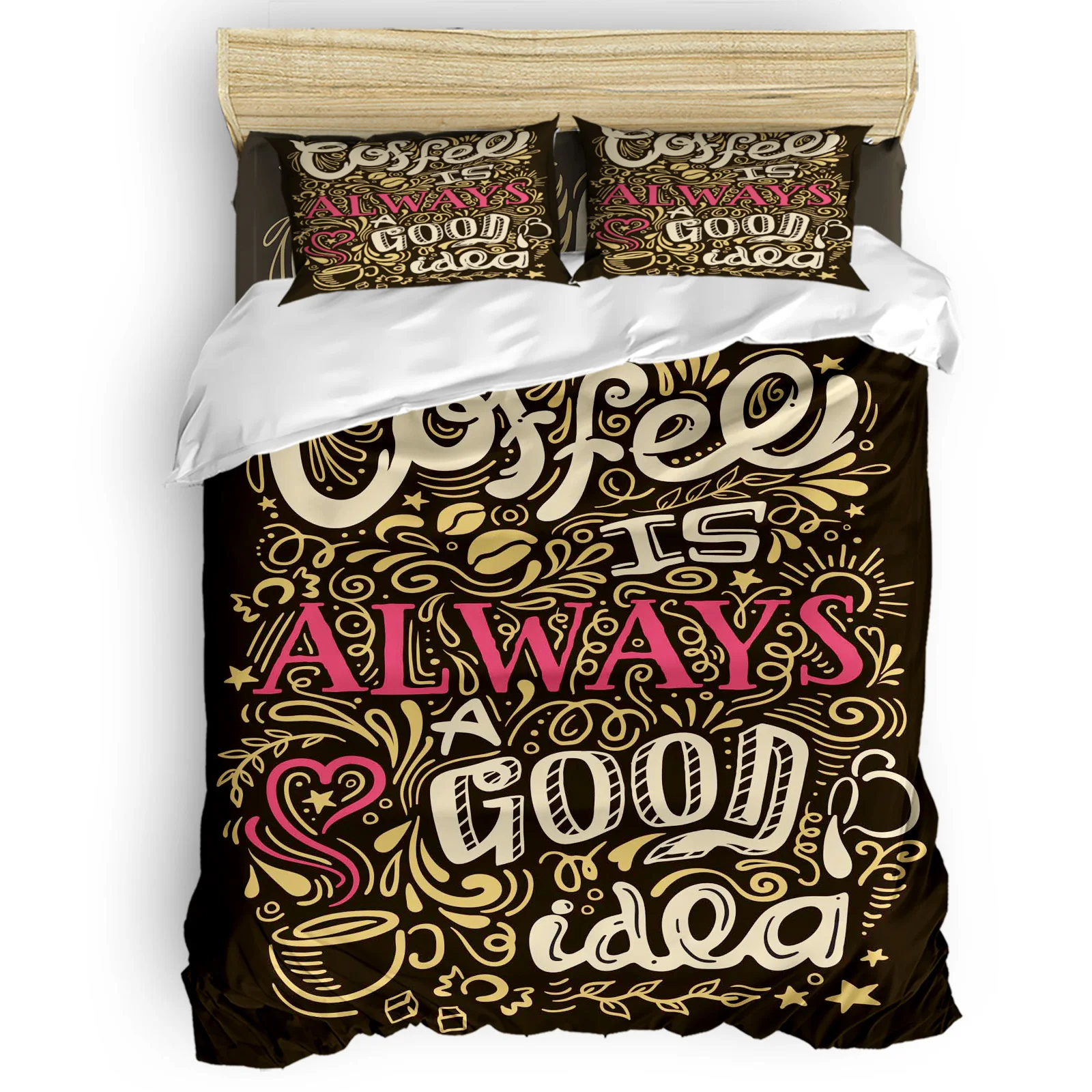 Coffee Beans English Comfortable Household Goods Bedroom Bed Luxury Duvet Cover 2/3/4 Pieces
Coffee Beans English Comfortable Household Goods Bedroom Bed Luxury Duvet Cover 2/3/4 Pieces