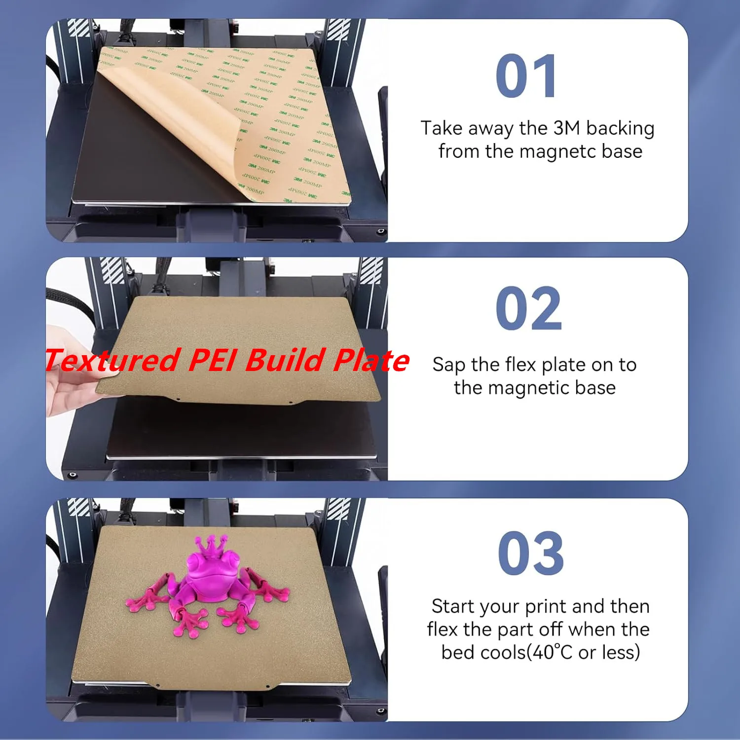 Ultimaker 2 PEI Spring Steel Sheet 229x257mm Double Sided Textured PEI Magnetic Flexible Heated Bed for Ultimaker 2 3D Printer
Ultimaker 2 PEI Spring Steel Sheet 229x257mm Double Sided Textured PEI Magnetic Flexible Heated Bed for Ultimaker 2 3D Printer