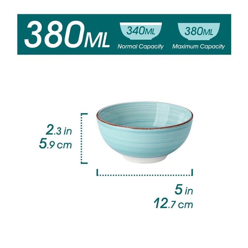 6-Piece Vintage Handpainted Ceramic Bowl Set - 380ML/820ML Soup, Mixing, Fruit, Noodle, Ramen Serving Bowls
6-Piece Vintage Handpainted Ceramic Bowl Set - 380ML/820ML Soup, Mixing, Fruit, Noodle, Ramen Serving Bowls