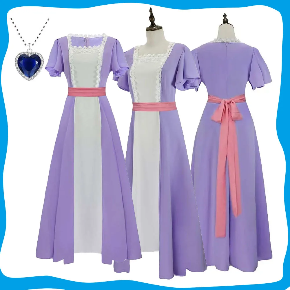 Women Rose DeWitt Bukater Cosplay Purple Dress Costume Necklace Movie Titanic Outfits for Female Halloween Carnival Party Suit
Women Rose DeWitt Bukater Cosplay Purple Dress Costume Necklace Movie Titanic Outfits for Female Halloween Carnival Party Suit