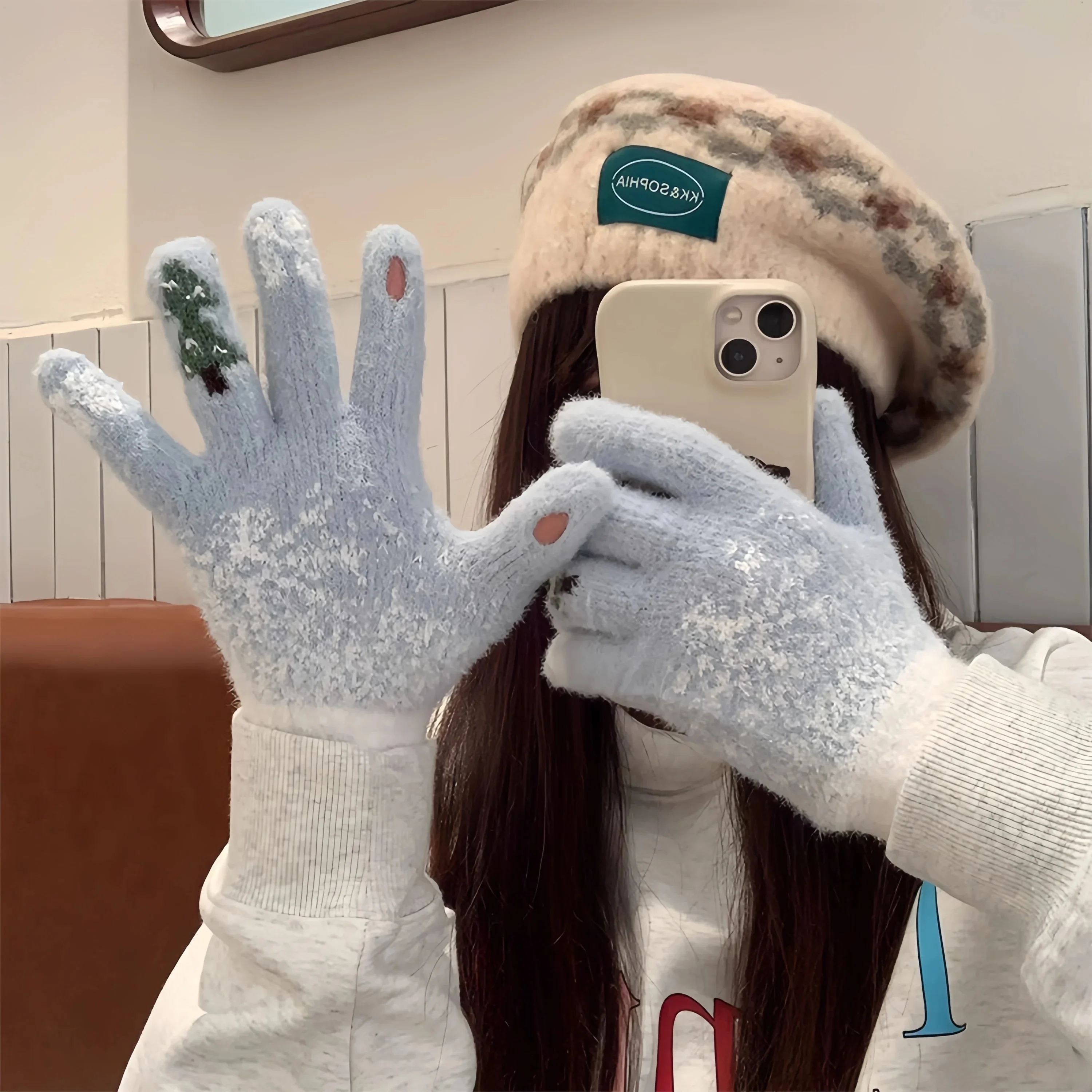 Fleece Lined Snowflake Touchscreen Gloves Women's Winter Photography Gloves Windproof Cold Proof Christmas Photo Gloves
Fleece Lined Snowflake Touchscreen Gloves Women's Winter Photography Gloves Windproof Cold Proof Christmas Photo Gloves