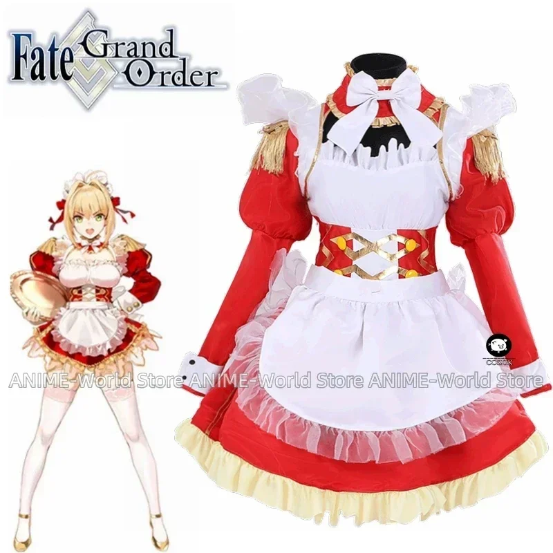 《Custom Size》Nero Claudius Cosplay Fate/Grand Order FGO Cosplay Christmas Women Girls Costume Women Maid Dress with Stockings
《Custom Size》Nero Claudius Cosplay Fate/Grand Order FGO Cosplay Christmas Women Girls Costume Women Maid Dress with Stockings