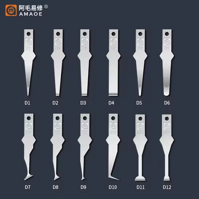 Amao 10IN1 D1-D10 Hand Polishing Blade Mobile Phone Repair Blade Glue Removal Skid IC Scraper Glue CPU Layered Blade
Amao 10IN1 D1-D10 Hand Polishing Blade Mobile Phone Repair Blade Glue Removal Skid IC Scraper Glue CPU Layered Blade