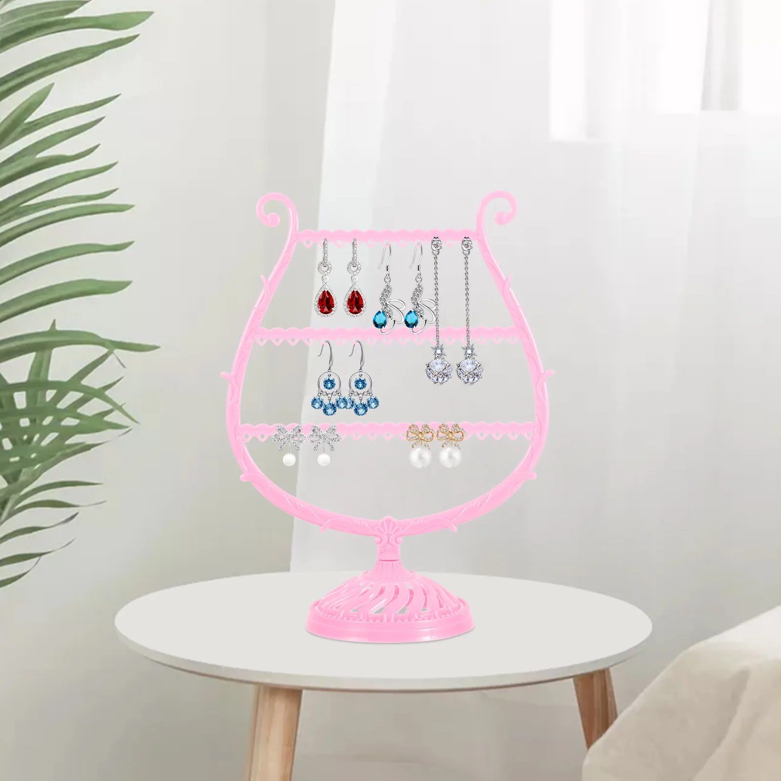 2pcs Jewelry Display Rack Earring Holder ganizer for Girls Dangle Earrings Necklace Plastic Miss Storage Solution 
2pcs Jewelry Display Rack Earring Holder ganizer for Girls Dangle Earrings Necklace Plastic Miss Storage Solution