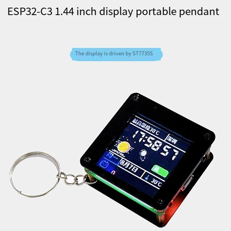 Плата разработки ESP32 C3, 1,44-дюймовый ЖК-экран, настольные безделушки, портативный мини-телевизор, портативный кулон Lvgl Spaceman St7735,B
Плата разработки ESP32 C3, 1,44-дюймовый ЖК-экран, настольные безделушки, портативный мини-телевизор, портативный кулон Lvgl Spaceman St7735,B
