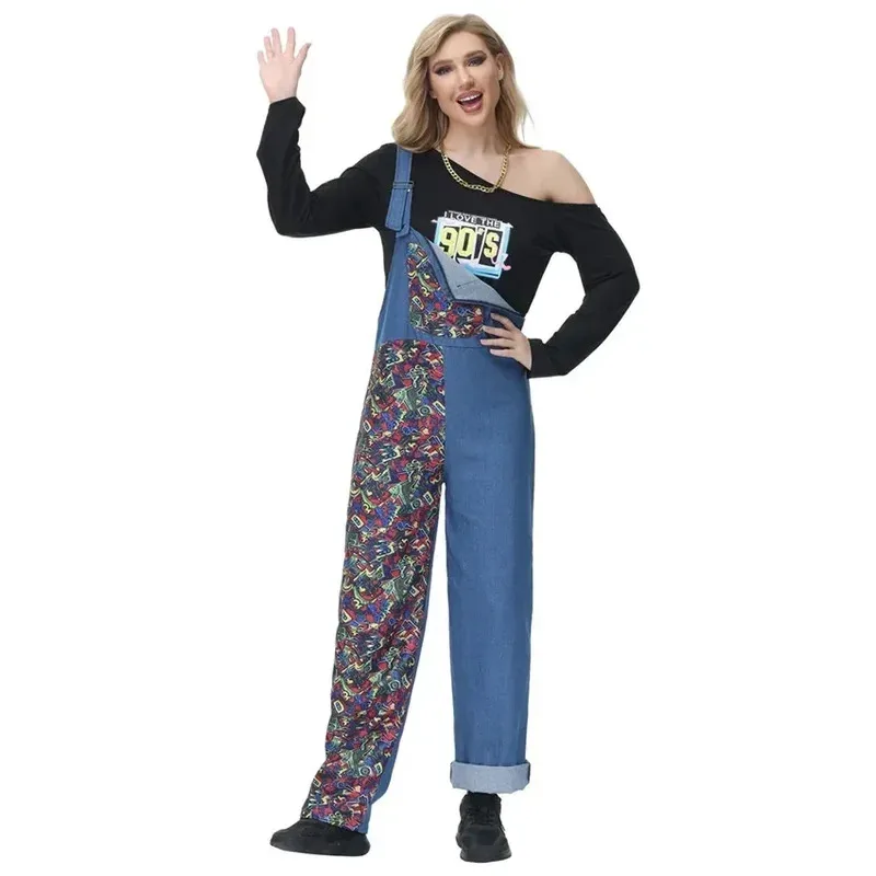 Retro Halloween Disco Couple Outfit Patchwork Overalls Cosplay Costume for Stage Show Performance
Retro Halloween Disco Couple Outfit Patchwork Overalls Cosplay Costume for Stage Show Performance
