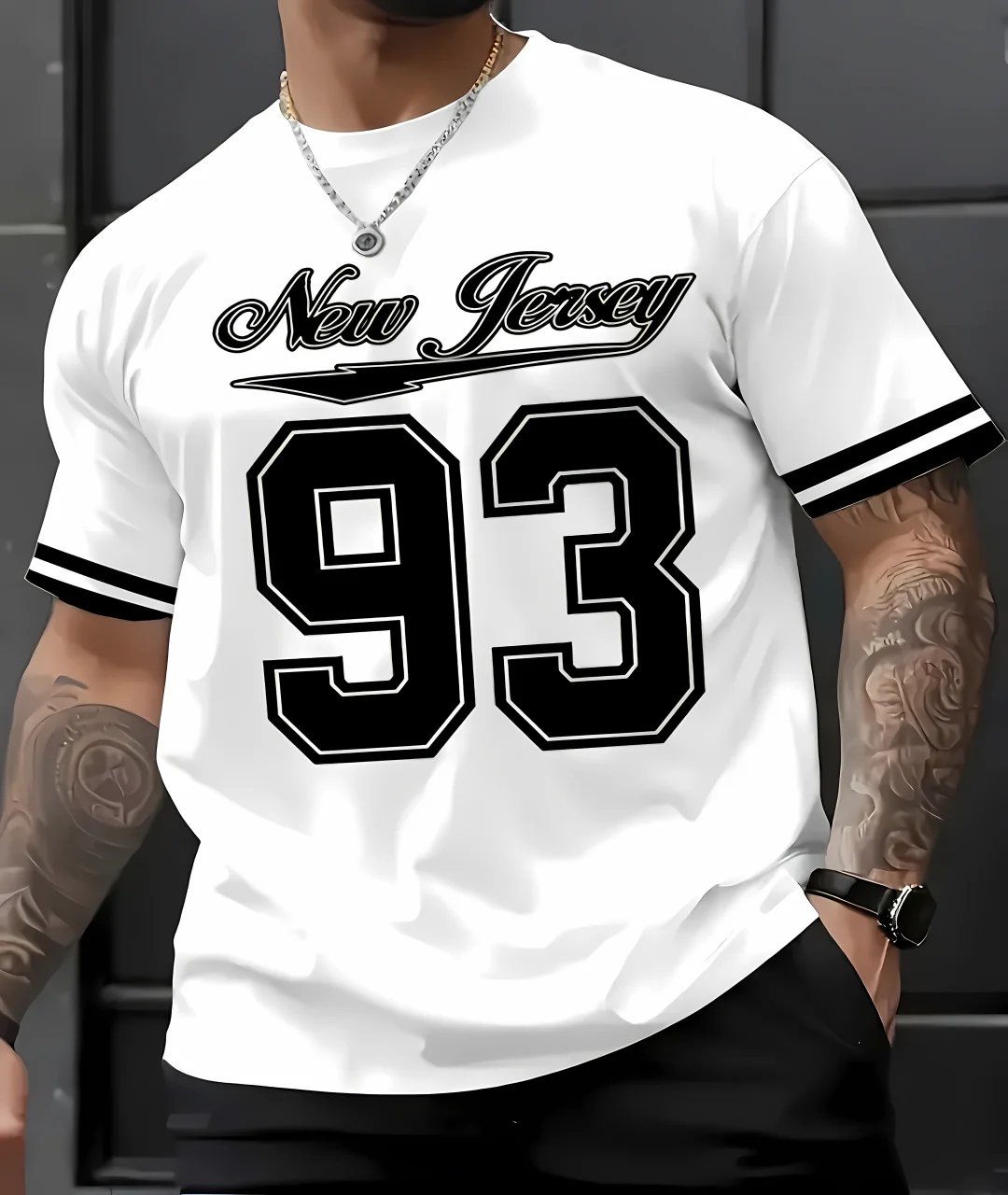 Summer 2025 new casual, fashionable, breathable and lightweight 3D digital printed men's T-shirt with digital 93 pattern
Summer 2025 new casual, fashionable, breathable and lightweight 3D digital printed men's T-shirt with digital 93 pattern