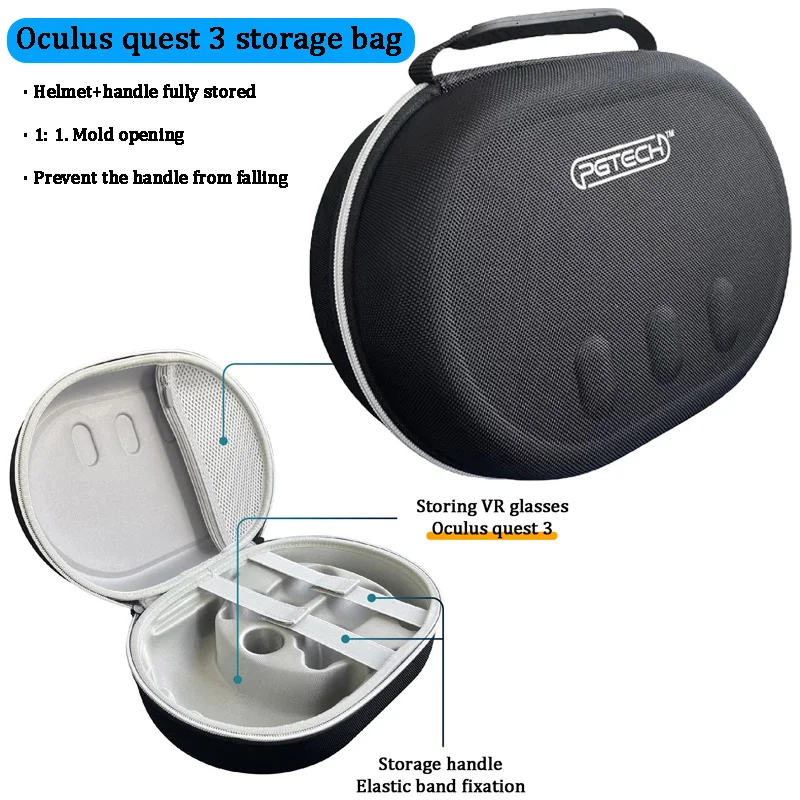 EVA storage bag for Oculus quest 3 VR glasses VR helmet handle protective case bag cover handheld zipper protective hard bag
EVA storage bag for Oculus quest 3 VR glasses VR helmet handle protective case bag cover handheld zipper protective hard bag