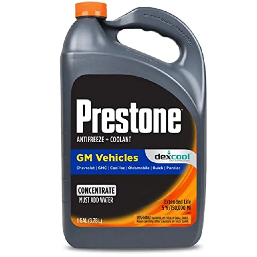 Концентрат антифриза и охлаждающей жидкости Prestone Dex-Cool, 1 галлон, упаковка из 6 высокопроизводительных решений для охлаждения двигателя для расширенного P
Концентрат антифриза и охлаждающей жидкости Prestone Dex-Cool, 1 галлон, упаковка из 6 высокопроизводительных решений для охлаждения двигателя для расширенного P