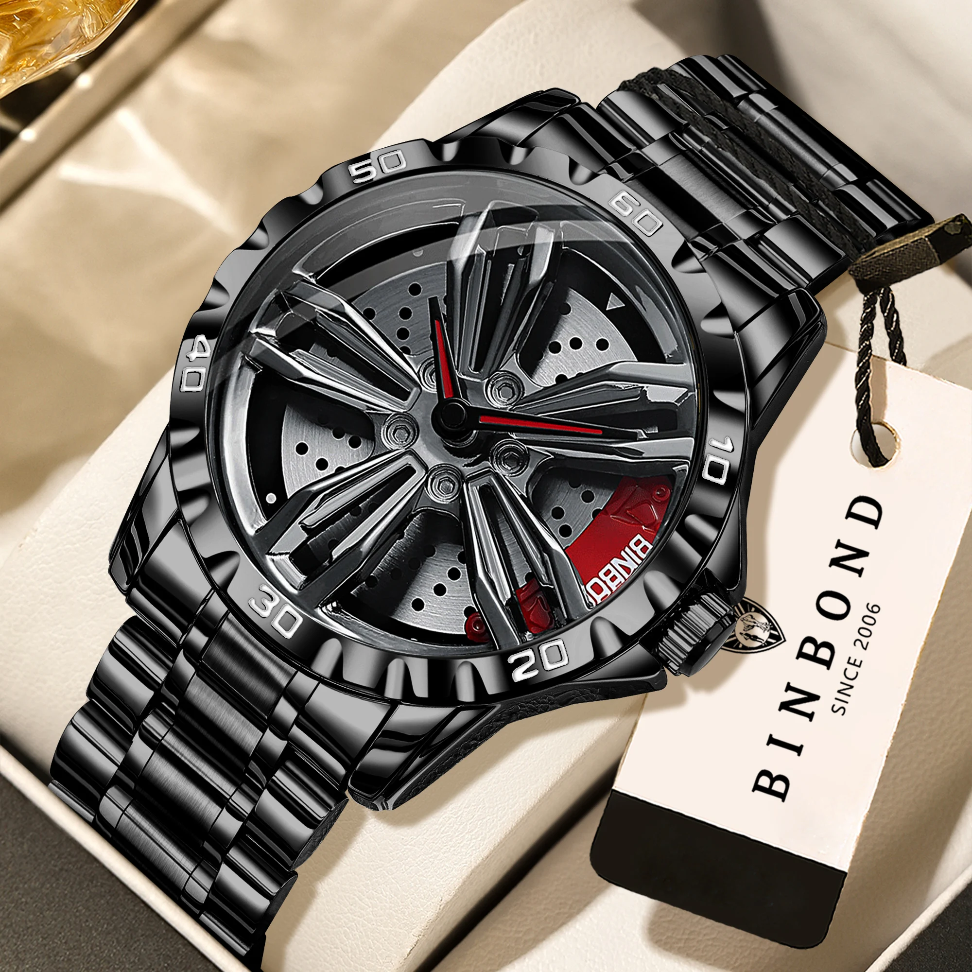 BINBOND Luxury mechanical wristwatches for men luminous waterproof automatic men's watch hollow out wheel hub skeleton reloj
BINBOND Luxury mechanical wristwatches for men luminous waterproof automatic men's watch hollow out wheel hub skeleton reloj
