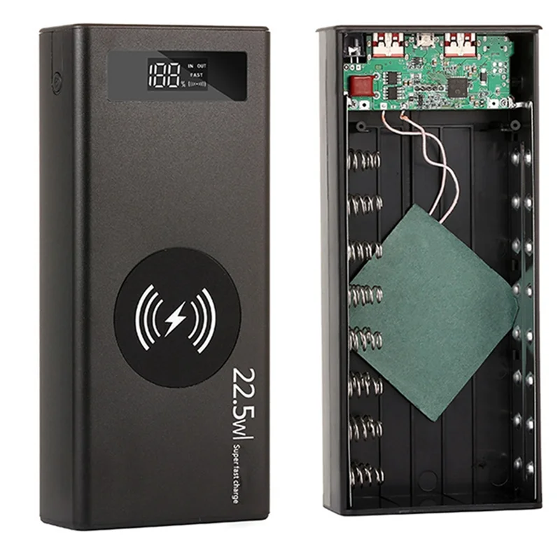 wireless power bankLarge-Capacity Charging Case Use 16 18650 Batteries Wireless Charging Mobile Power Diy No Battery
wireless power bankLarge-Capacity Charging Case Use 16 18650 Batteries Wireless Charging Mobile Power Diy No Battery