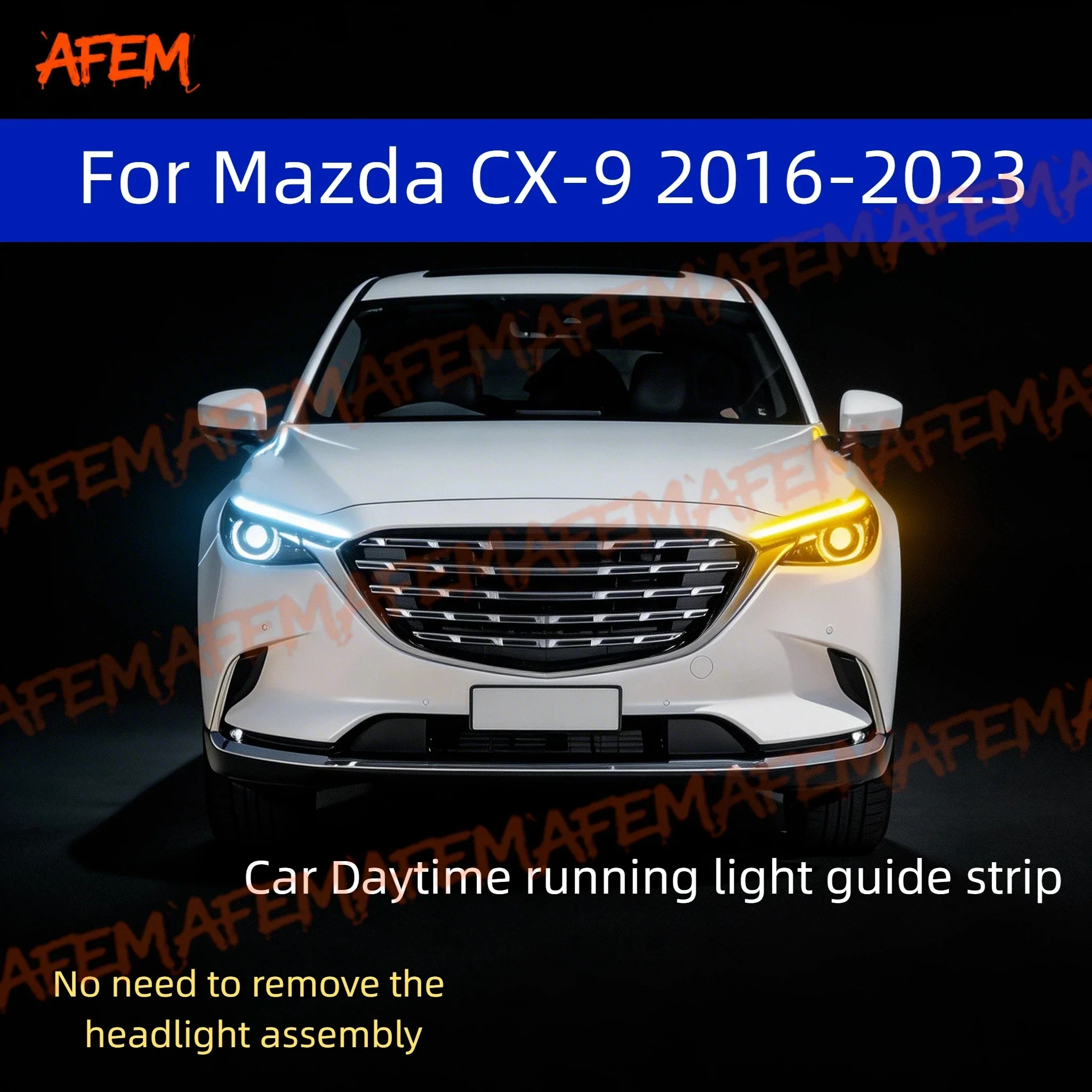 Car DRL Daytime Running Light Start Scan Style Sequential Flowing Turn Signal Light Ultra-Thin LED For Mazda CX-9 2016-2023
Car DRL Daytime Running Light Start Scan Style Sequential Flowing Turn Signal Light Ultra-Thin LED For Mazda CX-9 2016-2023