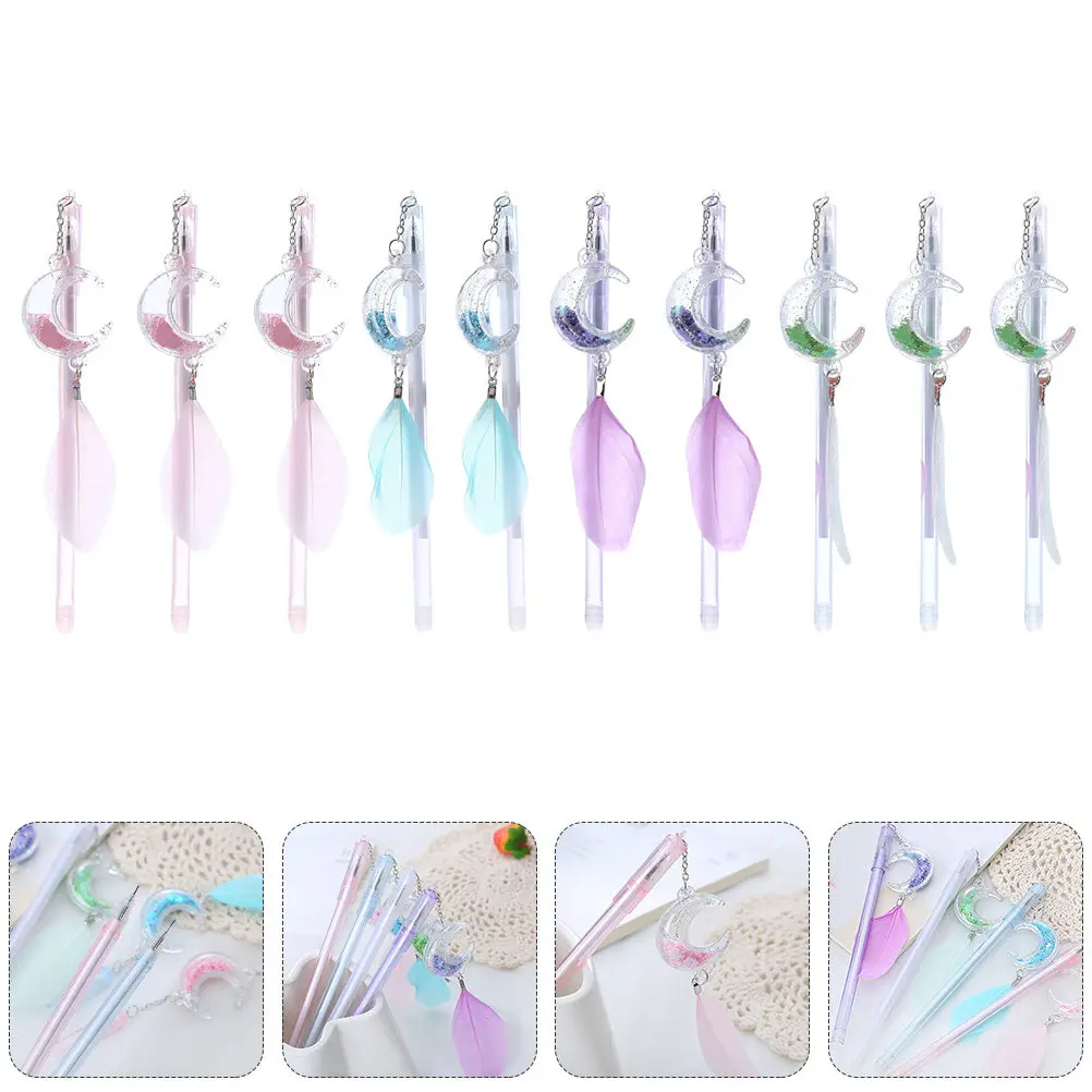10Pcs Cartoon Gel Pens with Moon Pendant Premium Plastic Body Leak-Proof Odorless Smooth Ink Refillable for Exam Writing
10Pcs Cartoon Gel Pens with Moon Pendant Premium Plastic Body Leak-Proof Odorless Smooth Ink Refillable for Exam Writing