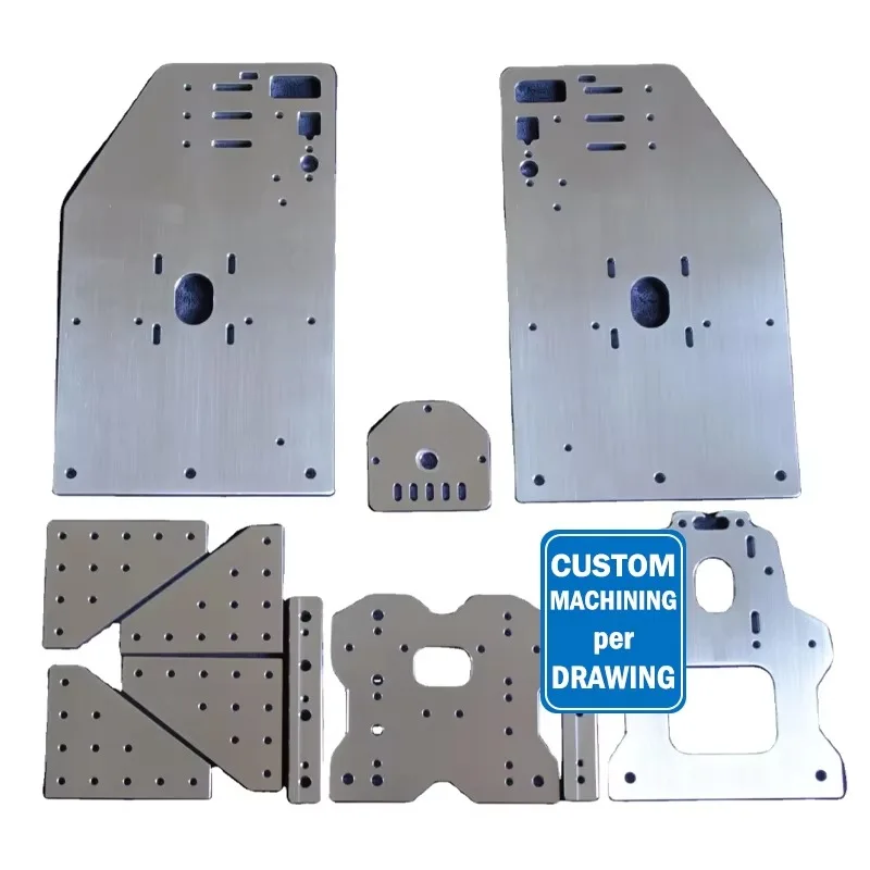 CNC Machined Custom 6061-T6 Aluminum Steel Gantry Plates Kit for Gantory Plates
CNC Machined Custom 6061-T6 Aluminum Steel Gantry Plates Kit for Gantory Plates