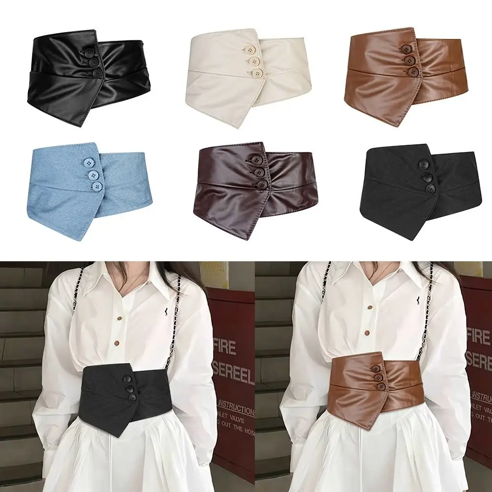 Goth Retro Wide Girdle PU Leather/Fabric Simple Design Trouser Button Belt Fashion Body Shapewear For Women Lady Girl Bridal
Goth Retro Wide Girdle PU Leather/Fabric Simple Design Trouser Button Belt Fashion Body Shapewear For Women Lady Girl Bridal