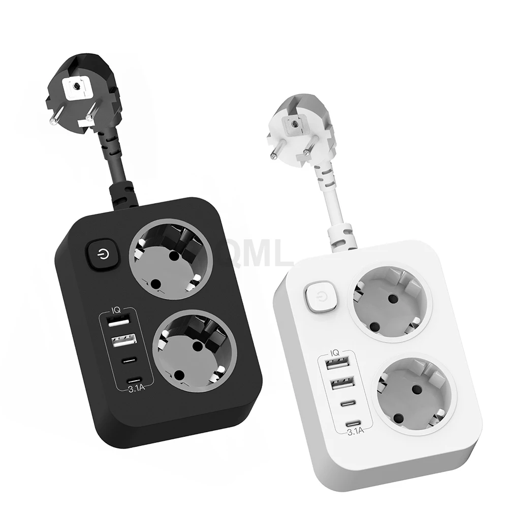 EU Plug 2 Schuko Power Socket Board with 2 USB and 2 Type-C Ports 3250W 13A 250V Safety Switch German Power Strip
EU Plug 2 Schuko Power Socket Board with 2 USB and 2 Type-C Ports 3250W 13A 250V Safety Switch German Power Strip