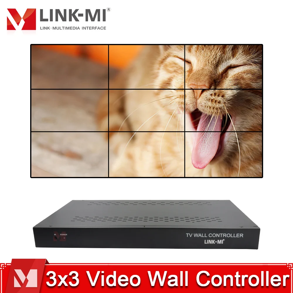 3x3 Video Wall Controller - 255 Outputs, 1080P, RS-232, HDMI/VGA/DVI/USB, Remote, Rotation, Zoom, Border Blanking
3x3 Video Wall Controller - 255 Outputs, 1080P, RS-232, HDMI/VGA/DVI/USB, Remote, Rotation, Zoom, Border Blanking