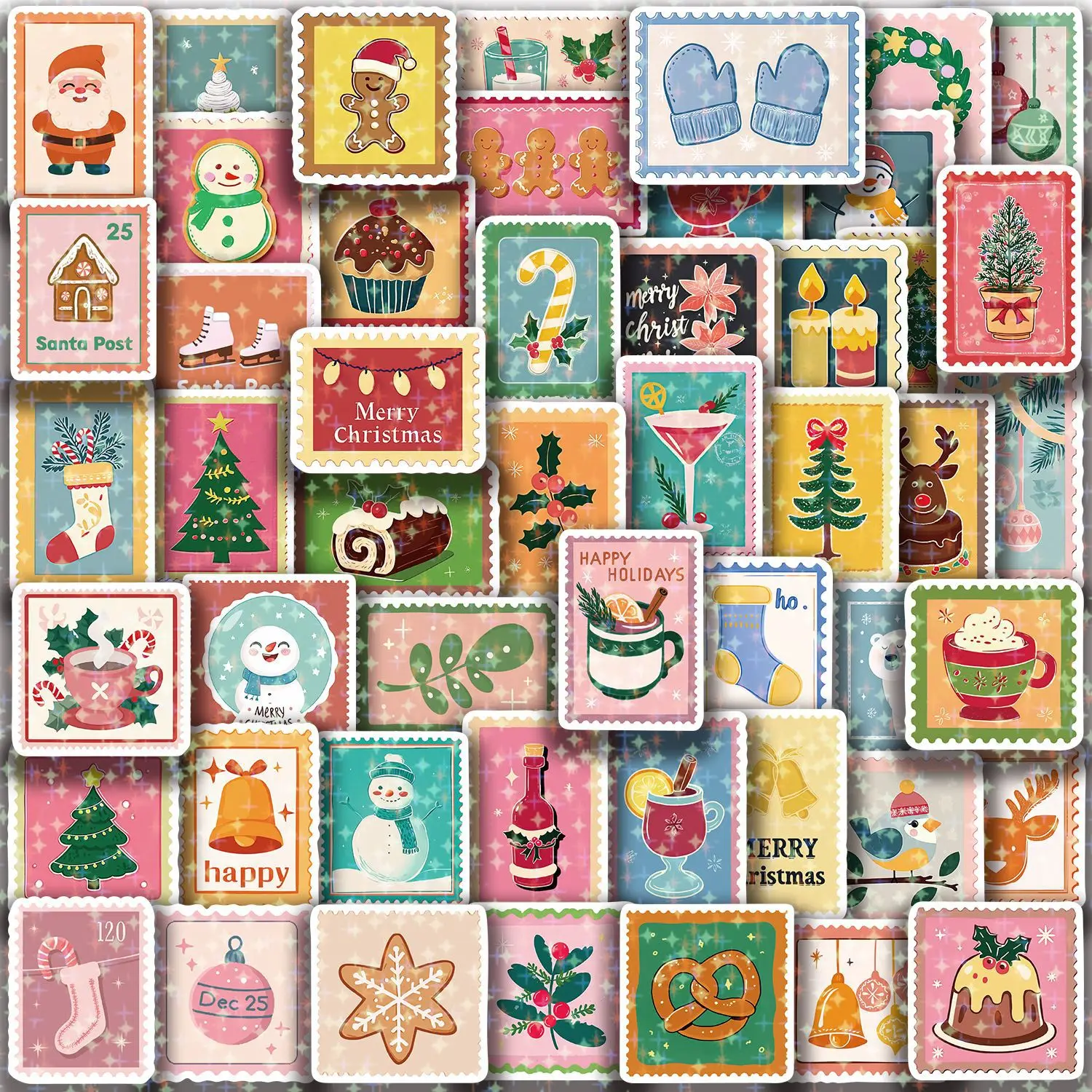 50Pcs Christmas Stamp Graffiti Shiny Stickers Decals For Phone Letter Scrapbook Suitcase Skateboard Cartoon Waterproof Sticker
50Pcs Christmas Stamp Graffiti Shiny Stickers Decals For Phone Letter Scrapbook Suitcase Skateboard Cartoon Waterproof Sticker