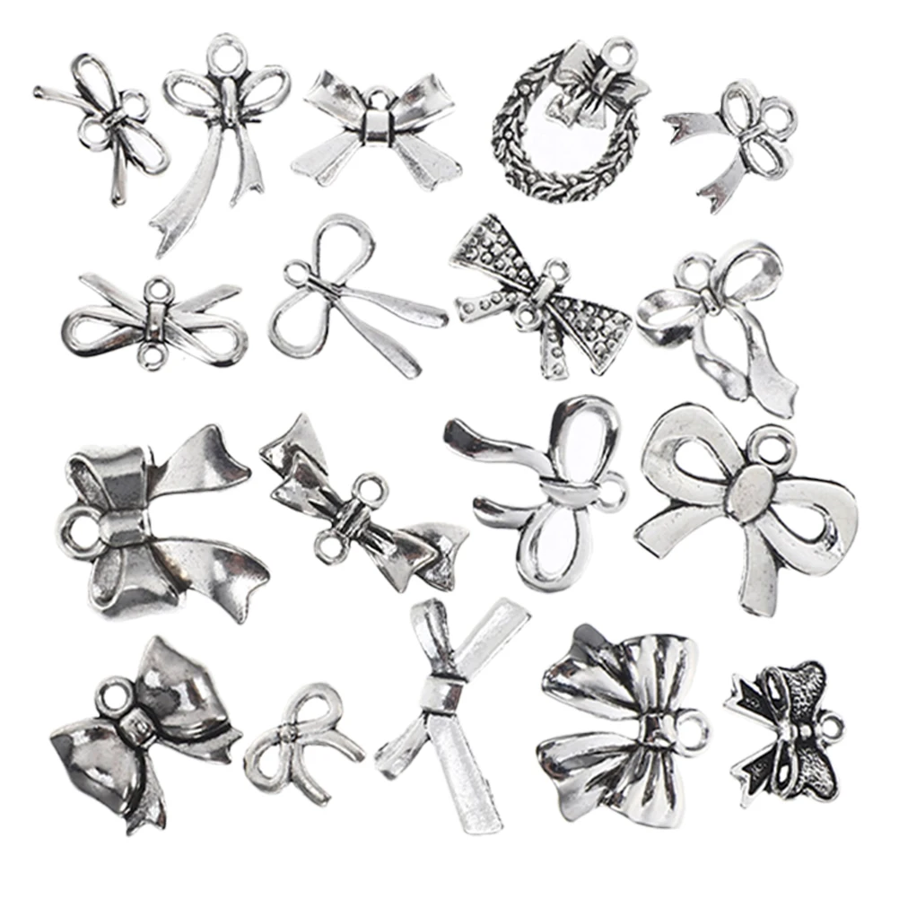 18 Pcs Silver Bow Tie Pendant DIY Jewelry Making Charms Bowknot Dangle Mini Pendants Supplies Lightweight Safe Practical Gifts
18 Pcs Silver Bow Tie Pendant DIY Jewelry Making Charms Bowknot Dangle Mini Pendants Supplies Lightweight Safe Practical Gifts