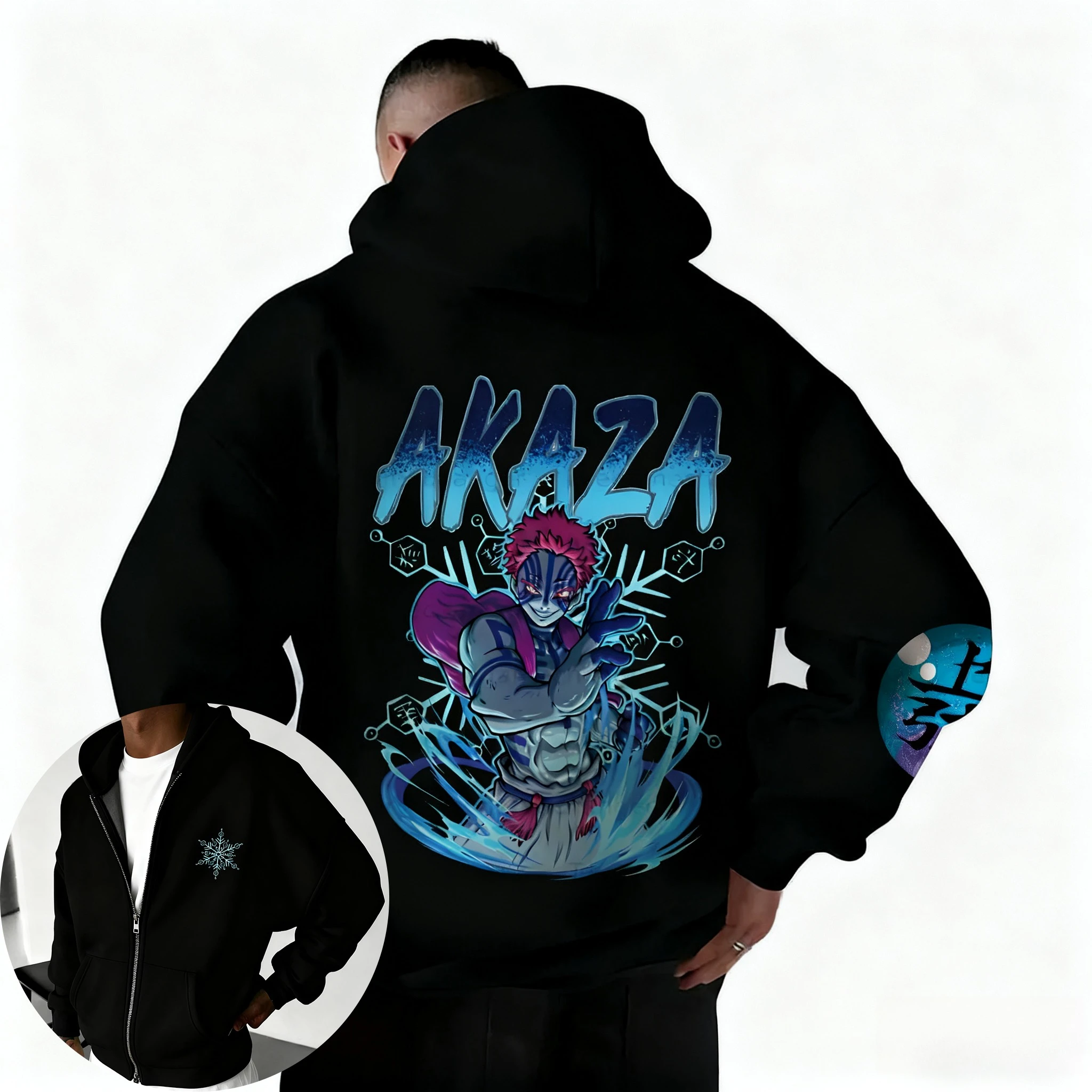 Толстовка на молнии в стиле аниме Demon Slayer, 2026, мужская весна/лето, новинка, модный свободный хлопковый свитер с принтом Akaza в стиле хип-хоп
Толстовка на молнии в стиле аниме Demon Slayer, 2026, мужская весна/лето, новинка, модный свободный хлопковый свитер с принтом Akaza в стиле хип-хоп