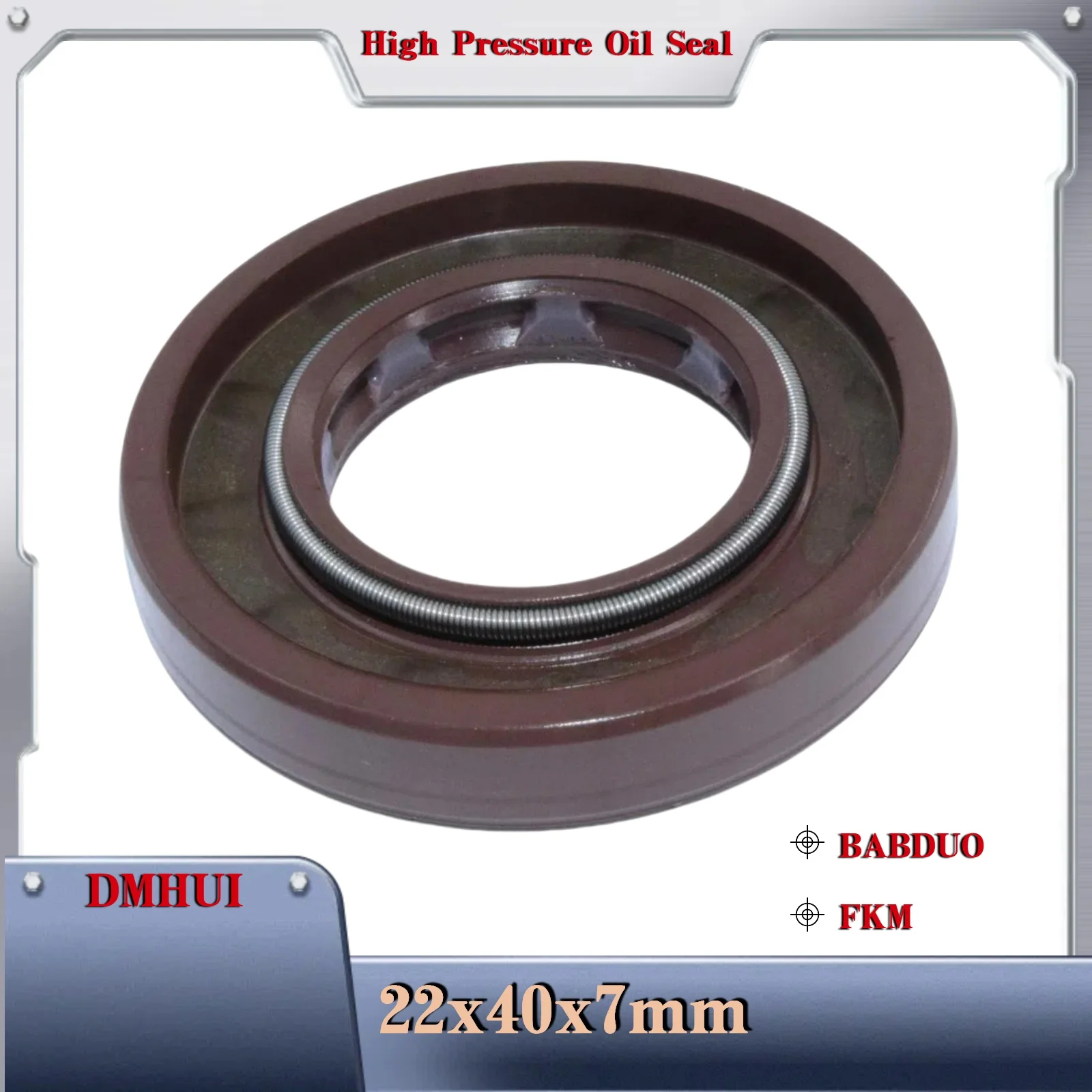 DMHUI High Pressure Oil Seal Model 22-40-7 Or 22×40×7 /BABDUO/FKM, Used In Hydraulic Pump/Motor Rotary Shaft Seal
DMHUI High Pressure Oil Seal Model 22-40-7 Or 22×40×7 /BABDUO/FKM, Used In Hydraulic Pump/Motor Rotary Shaft Seal
