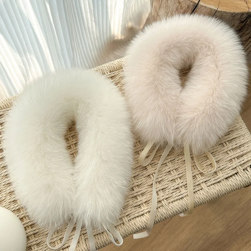Double-sided Fox Fur Scarf For Women Ribbon Neck Warmer Scarf For Winter Women Down Coat Hood Decor Fur Trim Warmer Fur Scarf
Double-sided Fox Fur Scarf For Women Ribbon Neck Warmer Scarf For Winter Women Down Coat Hood Decor Fur Trim Warmer Fur Scarf