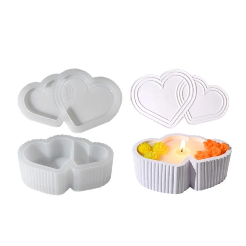 DIY Striped Double Heart Storage Box Silicone Mold Desktop Ornament Makeup Brush Holder Candle Cup Jewelry Box Epoxy Resin Mould
DIY Striped Double Heart Storage Box Silicone Mold Desktop Ornament Makeup Brush Holder Candle Cup Jewelry Box Epoxy Resin Mould