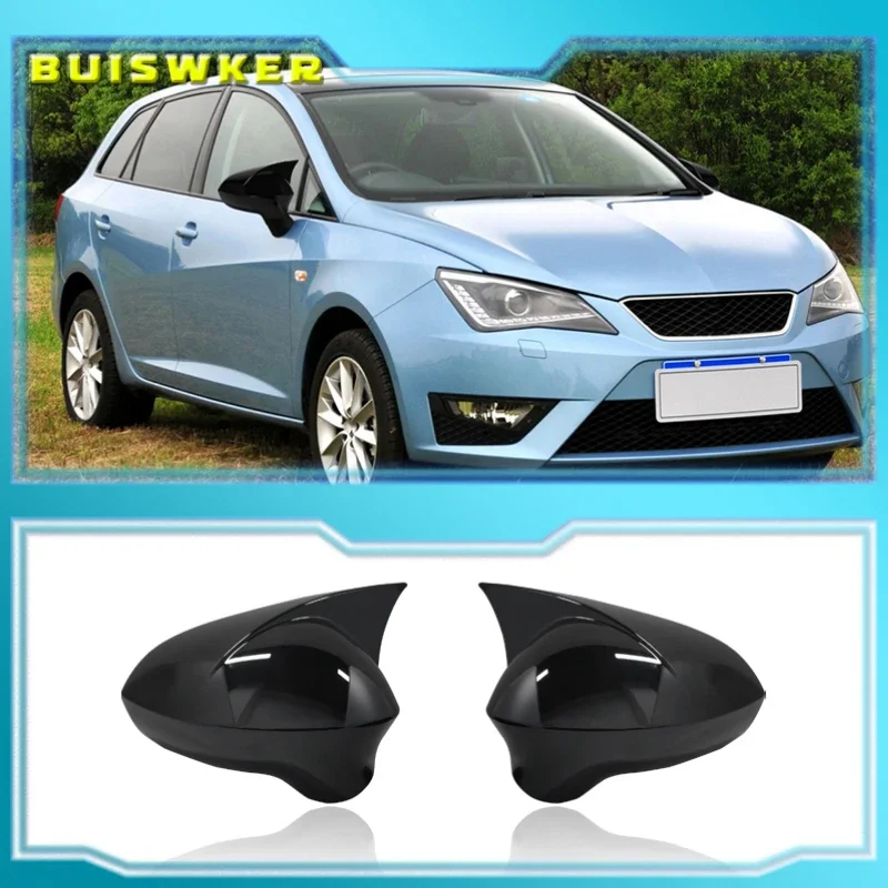 2pcs Side Mirror Cover Caps For Seat LEON 1P IBIZA 6J EXEO 3R Door Wing Replace rear view external part Pair black
2pcs Side Mirror Cover Caps For Seat LEON 1P IBIZA 6J EXEO 3R Door Wing Replace rear view external part Pair black